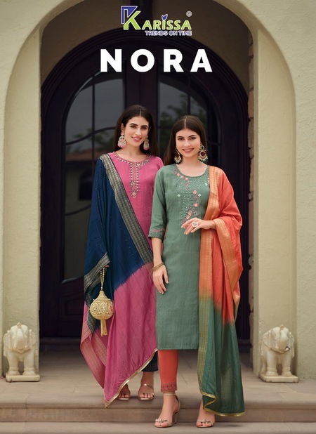 Nora By Karissa Fancy Viscose Silk Readymade Suits Catalog
  Catalog